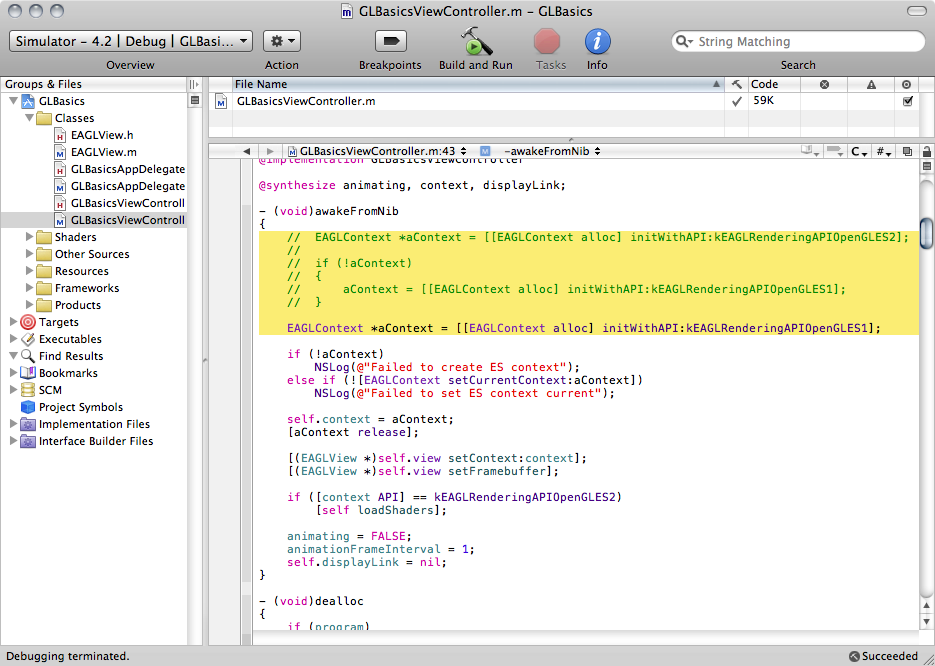 GLBaseViewController.m の編集