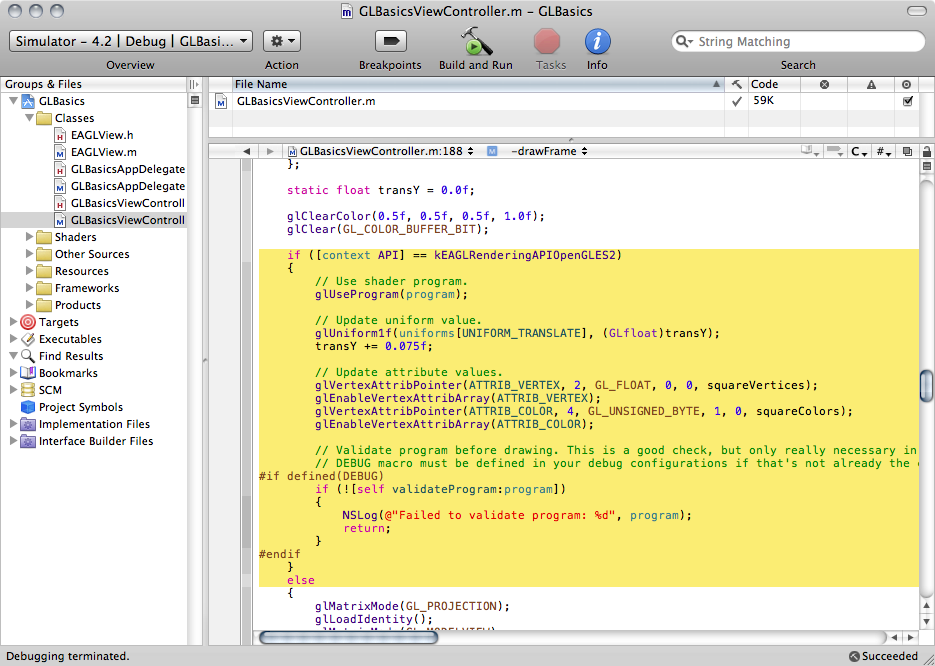GLBaseViewController.m の編集