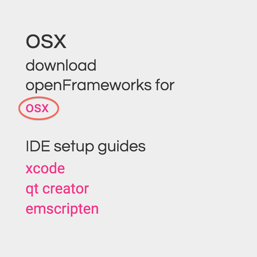openFrameworks download for mac